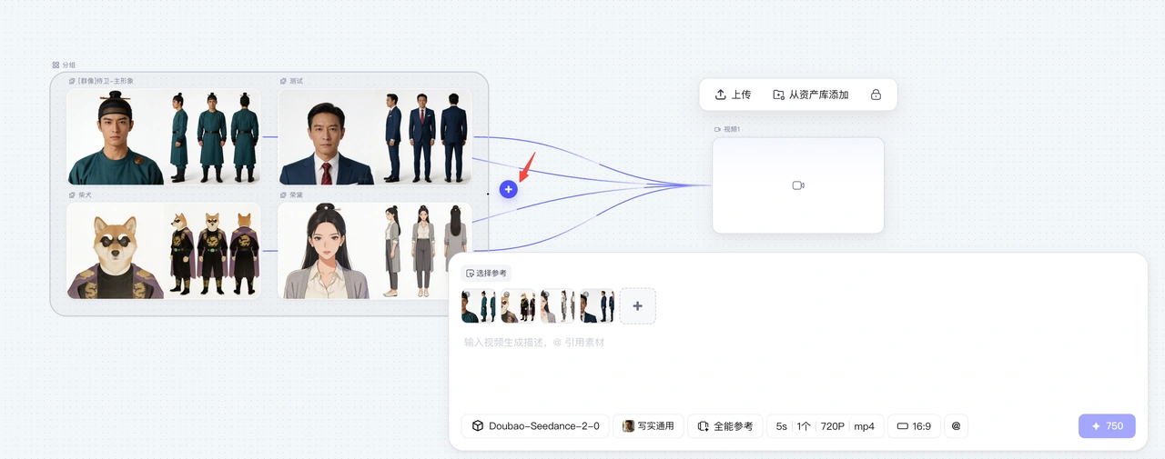 Multi-select nodes to arrange, group, compare or run batch tasks.